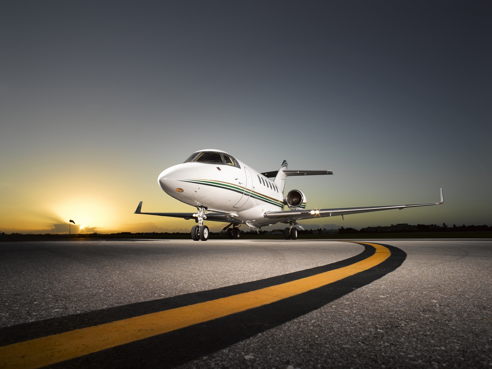 Private jet on tarmac